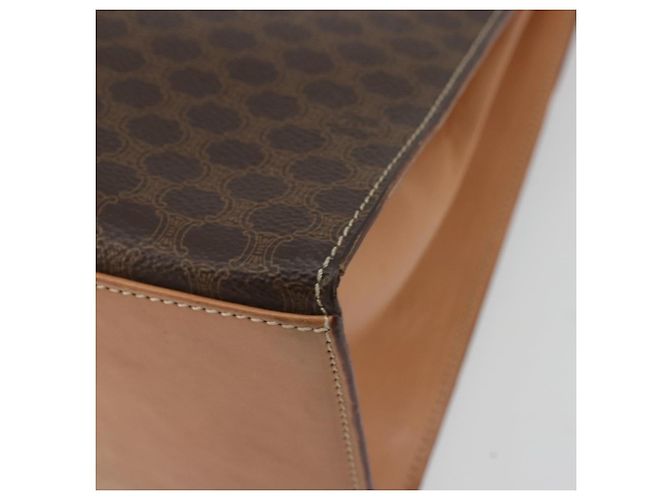 Céline CELINE Macadam Canvas Hand Bag PVC Leather Brown Gold - vista 15
