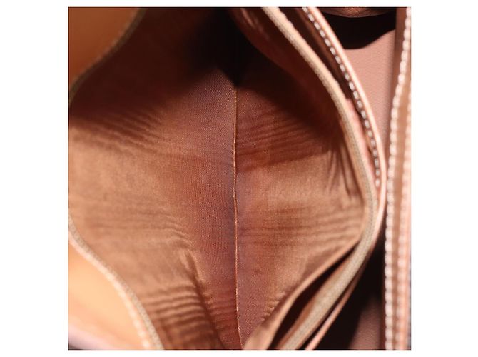 Céline CELINE Macadam Canvas Hand Bag PVC Leather Brown Gold - vista 21
