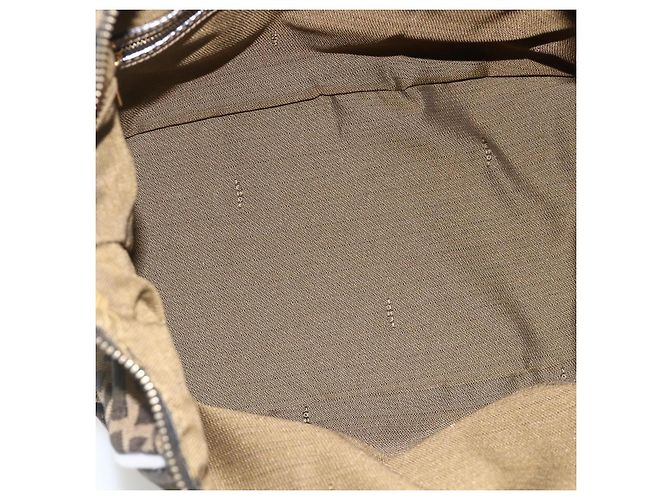 FENDI Zucca Canvas Hand Bag Brown Black - vista 11