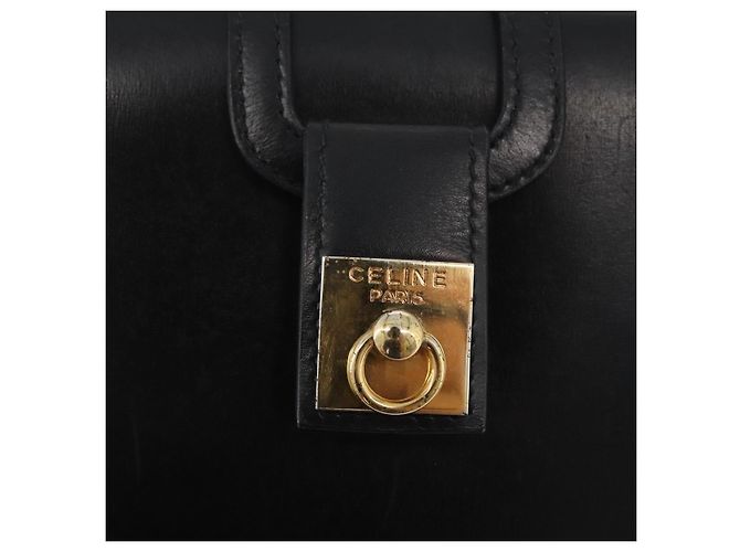 Céline CELINE Hand Bag Leather Black Gold - vista 10