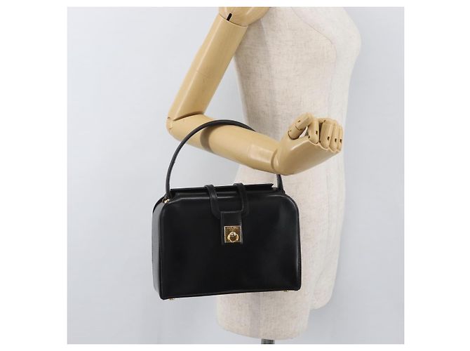 Céline CELINE Hand Bag Leather Black Gold - vista 25