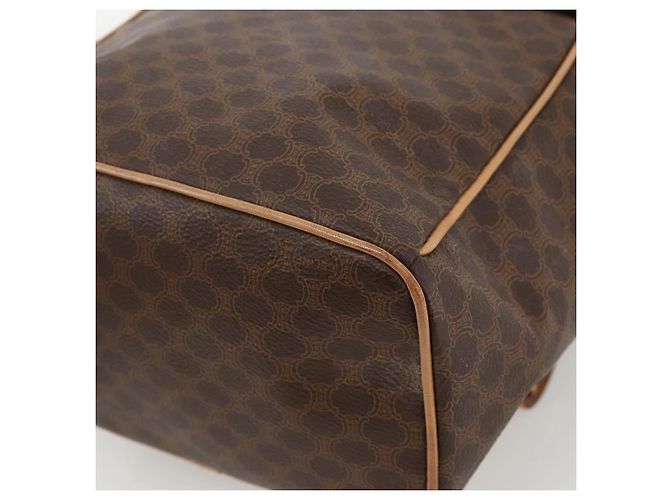 Céline CELINE Macadam Canvas Backpack PVC Leather Brown Gold - vista 15