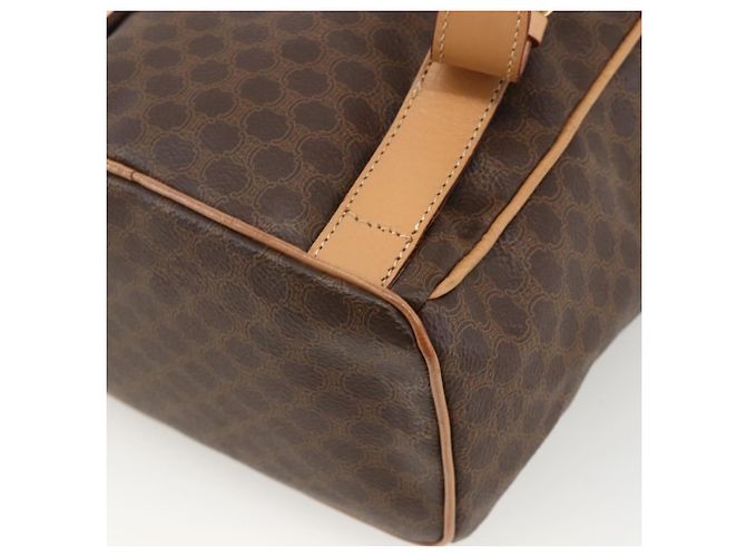 Céline CELINE Macadam Canvas Backpack PVC Leather Brown Gold - vista 17
