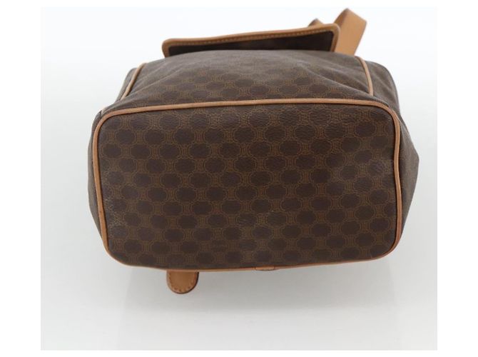 Céline CELINE Macadam Canvas Backpack PVC Leather Brown Gold - vista 5