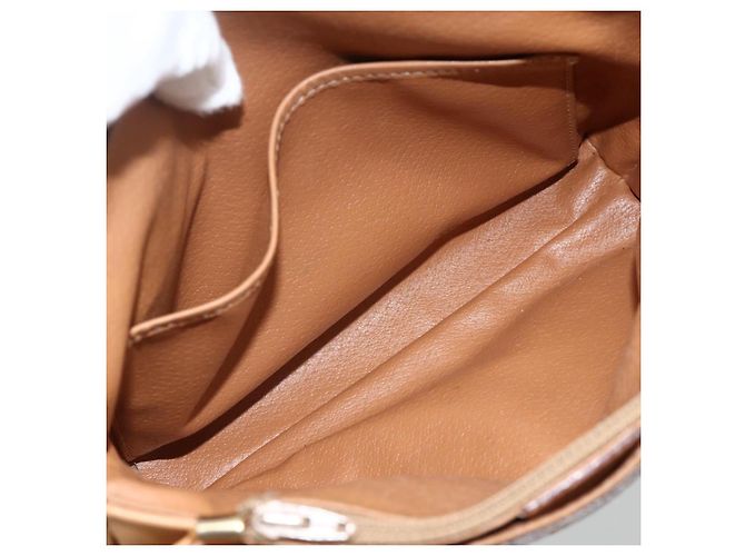 Céline CELINE Macadam Canvas Shoulder Bag PVC Leather Brown Gold - vista 10