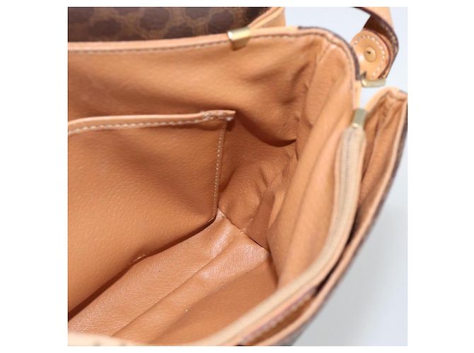 Céline CELINE Macadam Canvas Shoulder Bag PVC Leather Brown Gold - vista 19