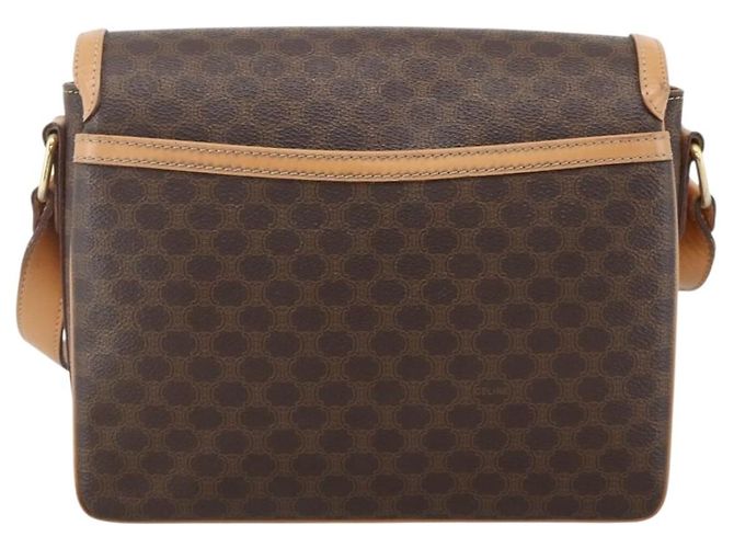 Céline CELINE Macadam Canvas Shoulder Bag PVC Leather Brown Gold - vista 2