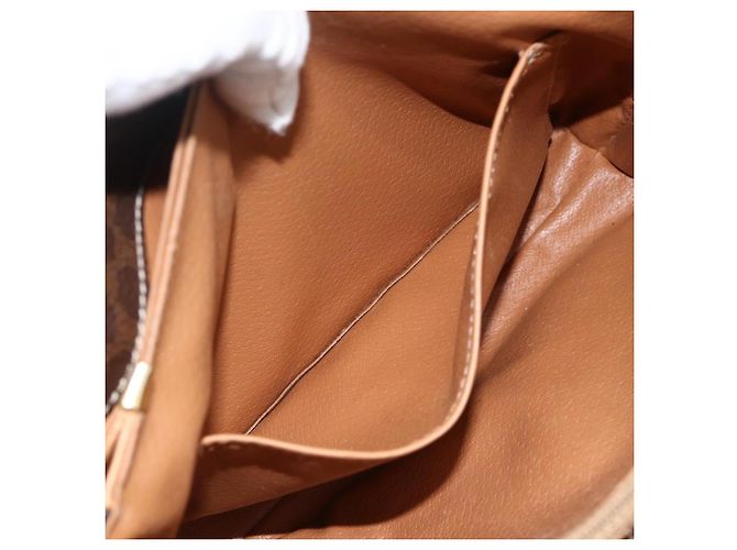 Céline CELINE Macadam Canvas Shoulder Bag PVC Leather Brown Gold - vista 21