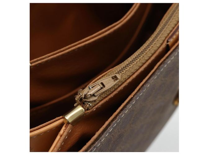 Céline CELINE Macadam Canvas Shoulder Bag PVC Leather Brown Gold - vista 23