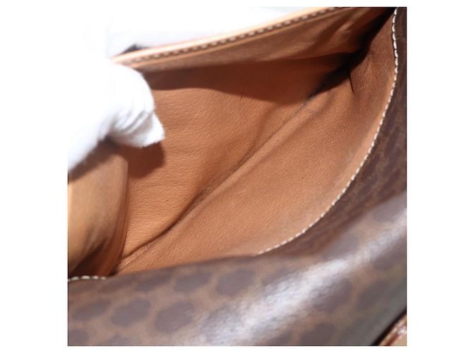 Céline CELINE Macadam Canvas Shoulder Bag PVC Leather Brown Gold - vista 25