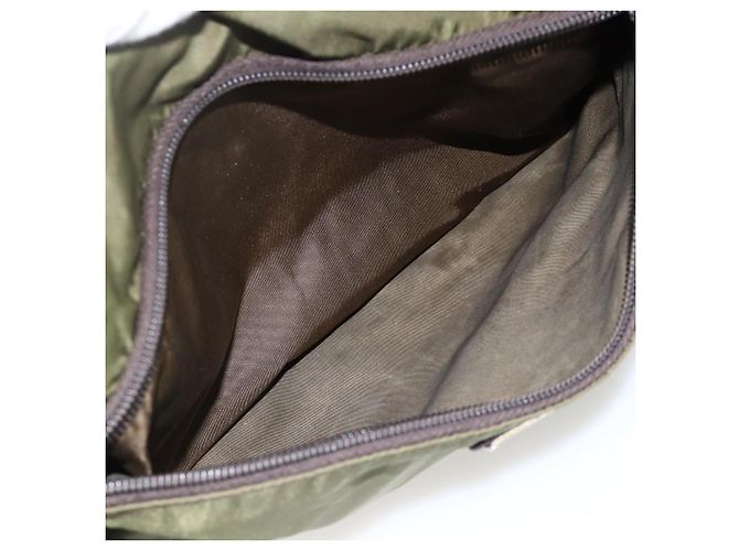 PRADA Schultertasche Nylon Khaki Silver - Ansicht 11