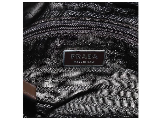 PRADA Schultertasche Nylon Khaki Silver - Ansicht 20