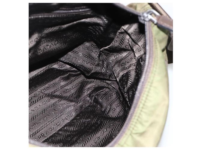 PRADA Schultertasche Nylon Khaki Silver - Ansicht 21