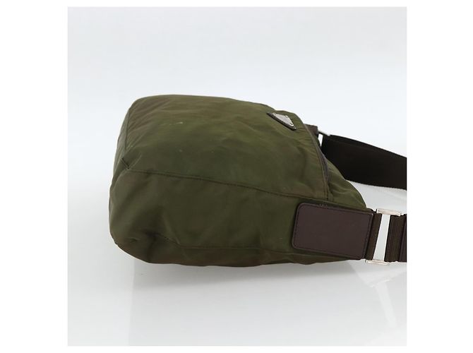 PRADA Schultertasche Nylon Khaki Silver - Ansicht 4