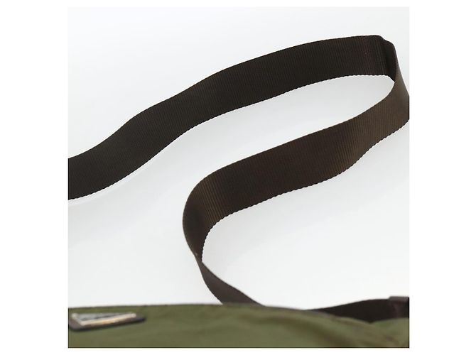 PRADA Schultertasche Nylon Khaki Silver - Ansicht 8
