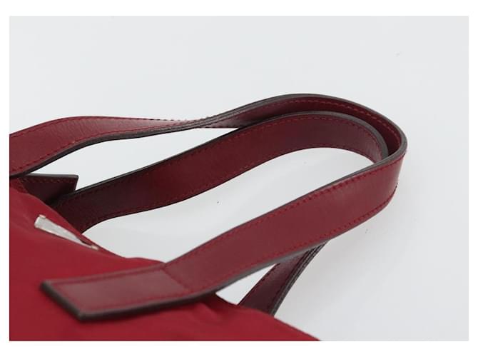 PRADA Hand Bag Nylon Red Silver - vista 14