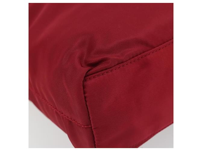PRADA Hand Bag Nylon Red Silver - vista 15