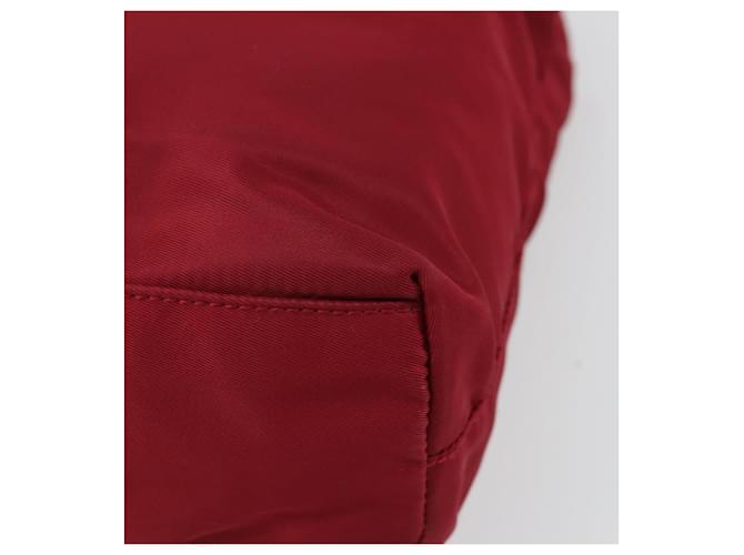 PRADA Hand Bag Nylon Red Silver - vista 16