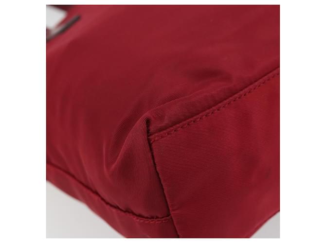 PRADA Hand Bag Nylon Red Silver - vista 17