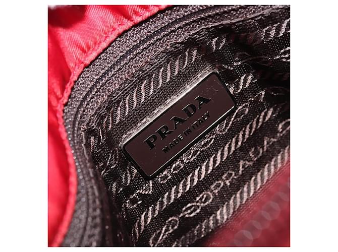PRADA Hand Bag Nylon Red Silver - vista 18