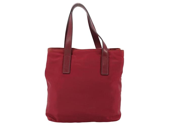 PRADA Hand Bag Nylon Red Silver - vista 2