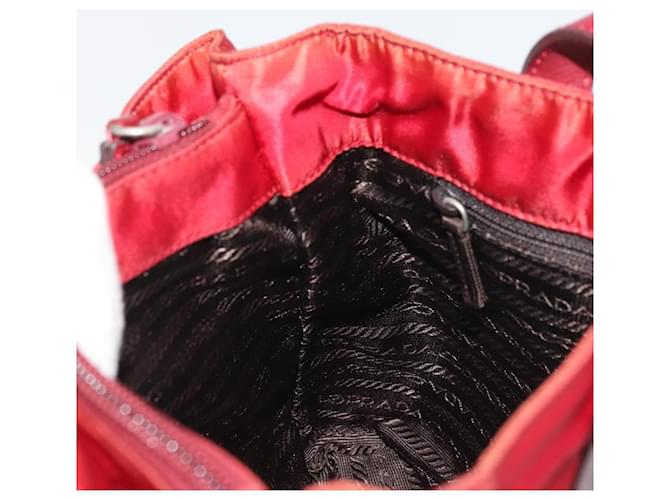 PRADA Hand Bag Nylon Red Silver - vista 20