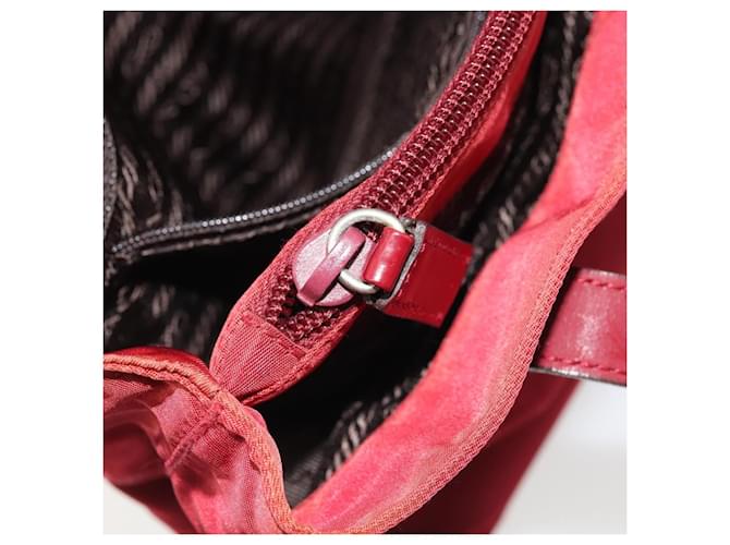 PRADA Hand Bag Nylon Red Silver - vista 23