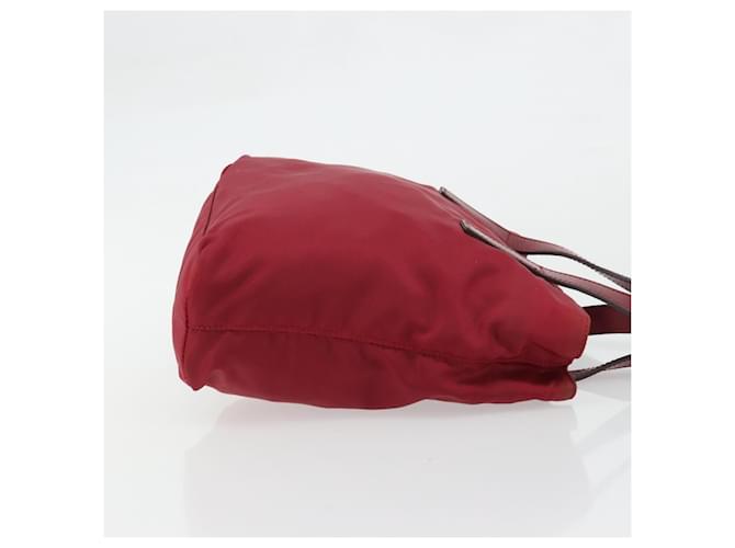 PRADA Hand Bag Nylon Red Silver - vista 3