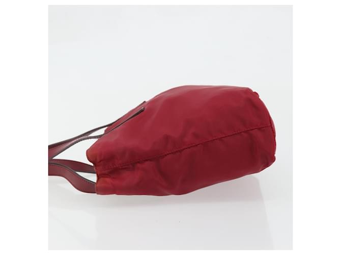 PRADA Hand Bag Nylon Red Silver - vista 4