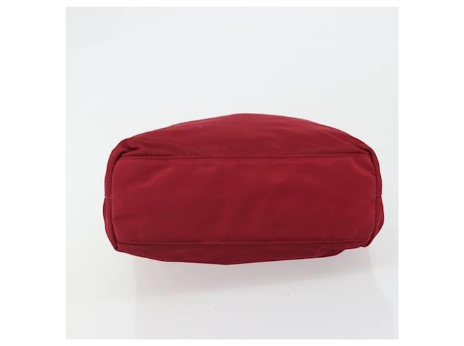 PRADA Hand Bag Nylon Red Silver - vista 5