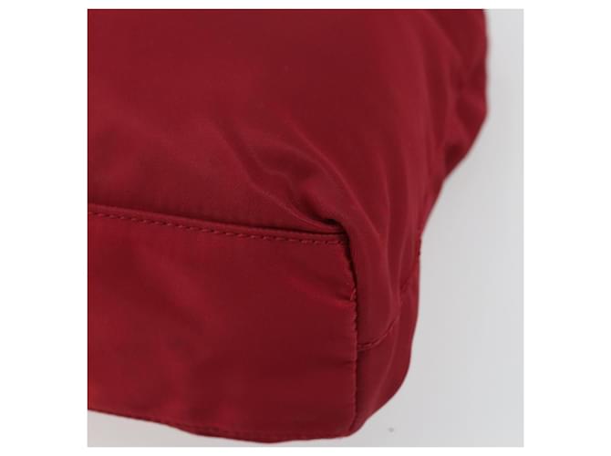 PRADA Hand Bag Nylon Red Silver - vista 8