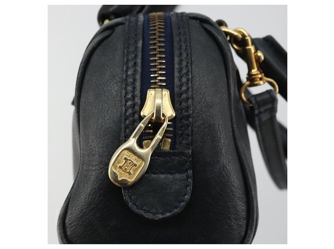 Céline CELINE Hand Bag Leather 2way Gold Navy - vista 10