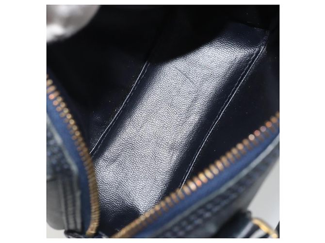Céline CELINE Hand Bag Leather 2way Gold Navy - vista 11