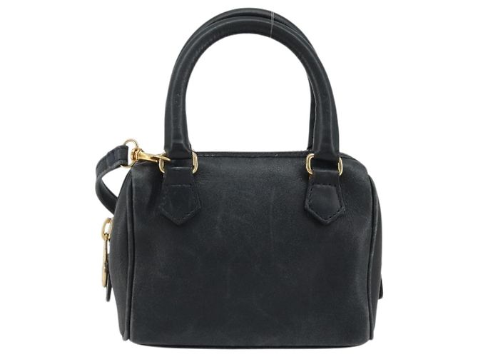 Céline CELINE Hand Bag Leather 2way Gold Navy - vista 13