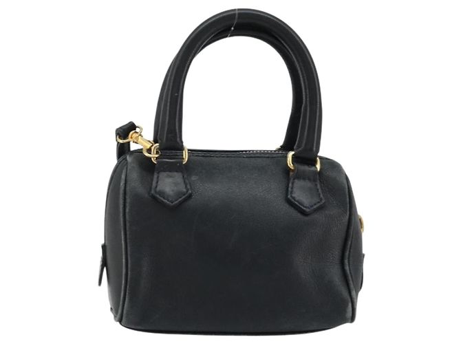 Céline CELINE Hand Bag Leather 2way Gold Navy - vista 2