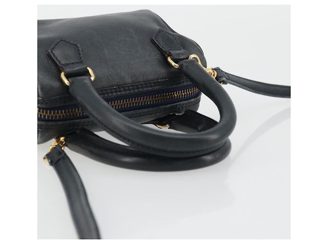Céline CELINE Hand Bag Leather 2way Gold Navy - vista 7