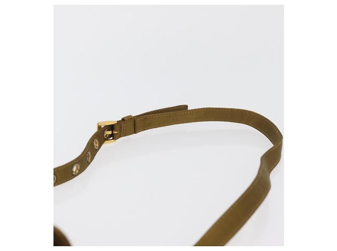 PRADA Shoulder Bag Satin Khaki Gold - vista 14
