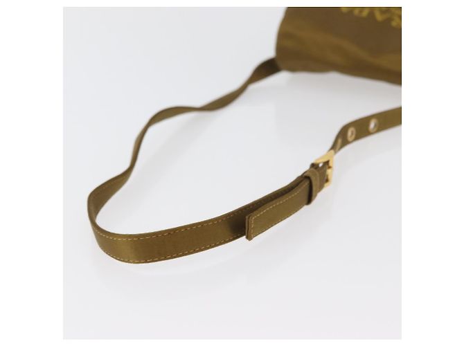 PRADA Shoulder Bag Satin Khaki Gold - vista 7