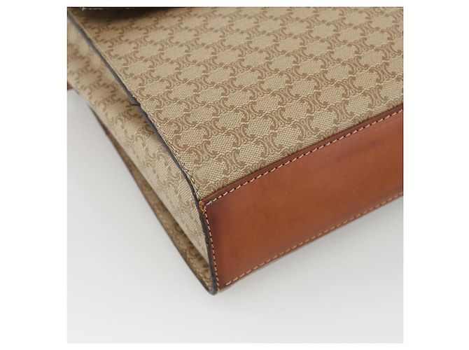 Céline CELINE Macadam Canvas Circle Shoulder Bag PVC Beige Gold - vista 15
