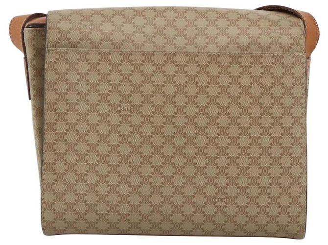 Céline CELINE Macadam Canvas Circle Shoulder Bag PVC Beige Gold - vista 2