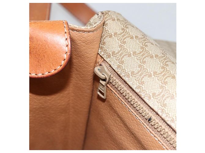 Céline CELINE Macadam Canvas Circle Shoulder Bag PVC Beige Gold - vista 23