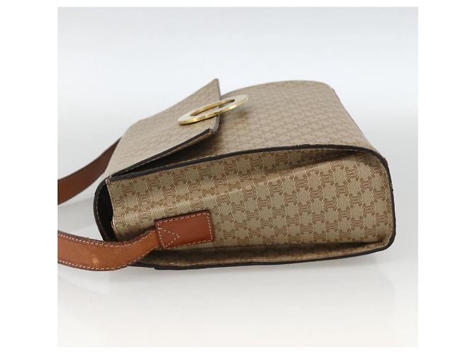 Céline CELINE Macadam Canvas Circle Shoulder Bag PVC Beige Gold - vista 3