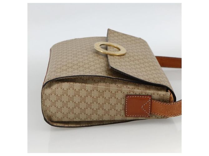 Céline CELINE Macadam Canvas Circle Shoulder Bag PVC Beige Gold - vista 4