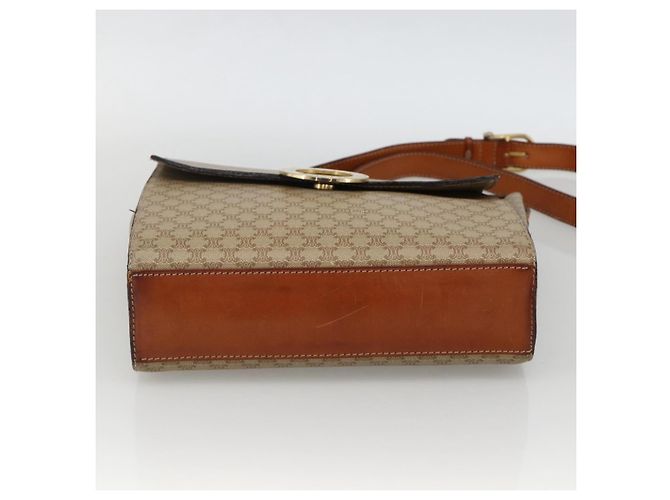 Céline CELINE Macadam Canvas Circle Shoulder Bag PVC Beige Gold - vista 5