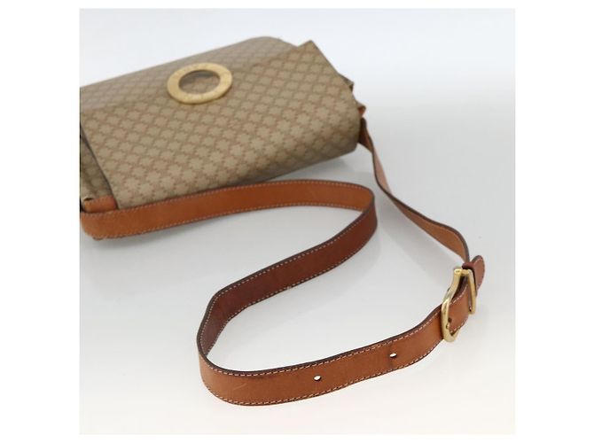 Céline CELINE Macadam Canvas Circle Shoulder Bag PVC Beige Gold - vista 7