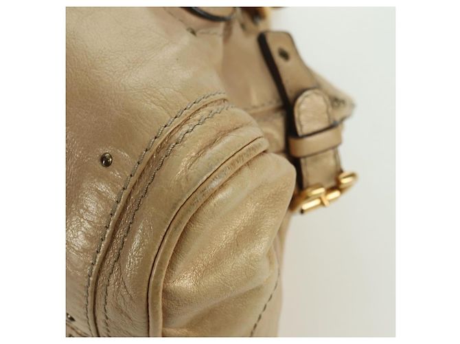Chloé Chloe Paddington Hand Bag Leather Gold Silver - vista 17