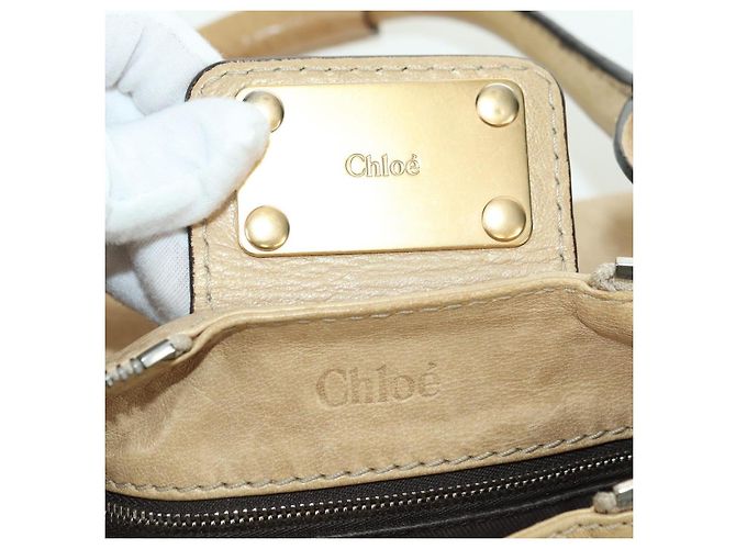 Chloé Chloe Paddington Hand Bag Leather Gold Silver - vista 21