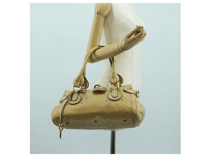 Chloé Chloe Paddington Hand Bag Leather Gold Silver - vista 26