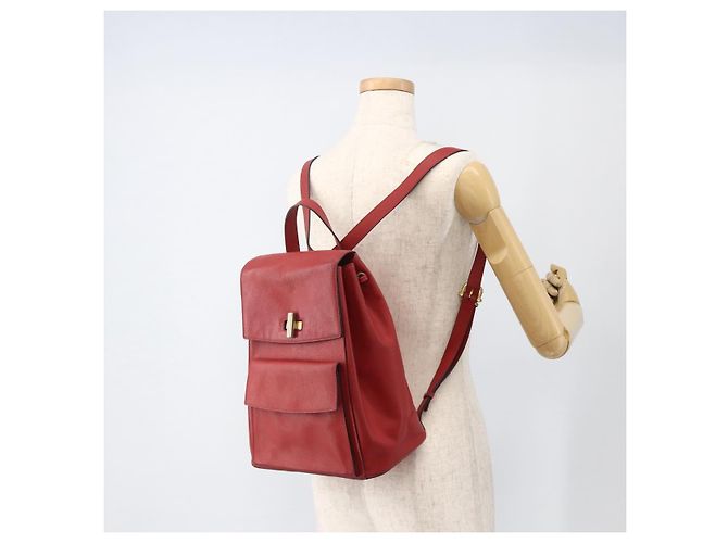 Céline CELINE Rucksack Leder Rot Gold - Ansicht 23