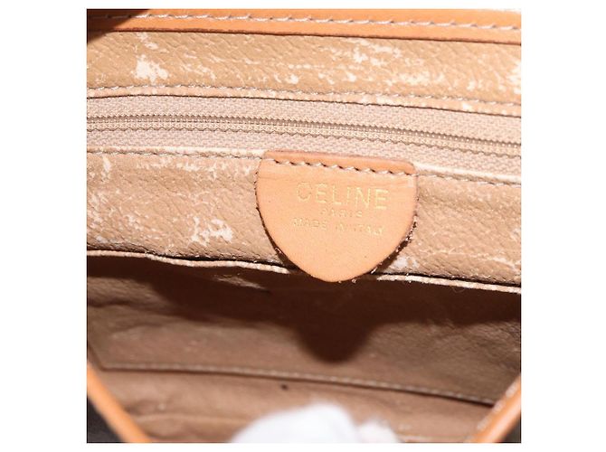 Céline CELINE Macadam Canvas Shoulder Bag PVC Leather Brown Gold - vista 18